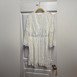 Elegant Lace White Dress